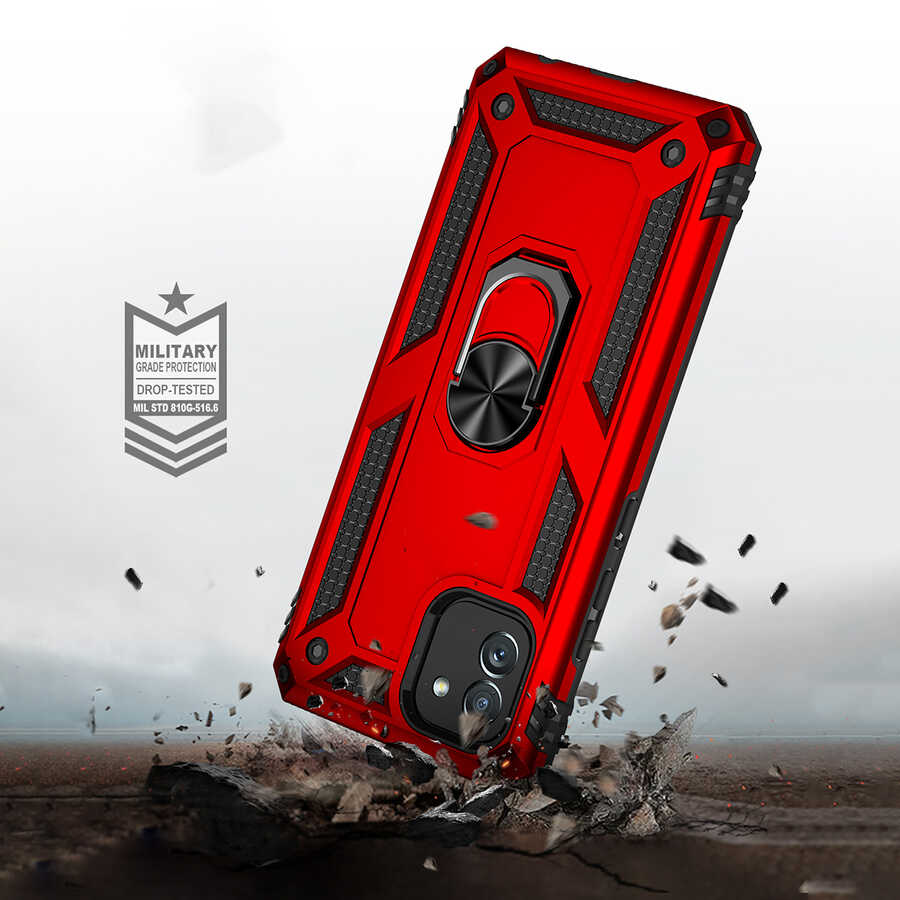 Galaxy A03 Kılıf Zore Vega Kapak Kırmızı