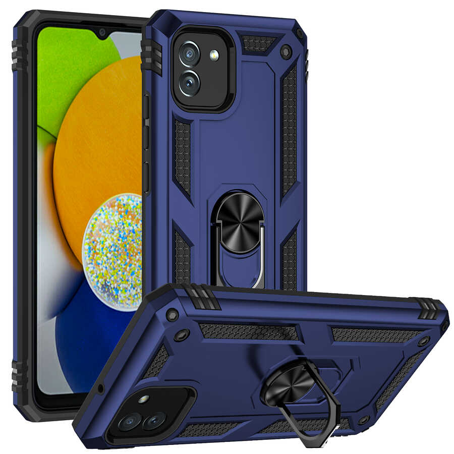 Galaxy A03 Kılıf Zore Vega Kapak Mavi