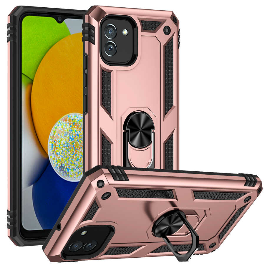 Galaxy A03 Kılıf Zore Vega Kapak Rose Gold