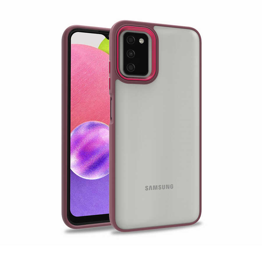 Galaxy A03S Kılıf Zore Flora Kapak Kırmızı