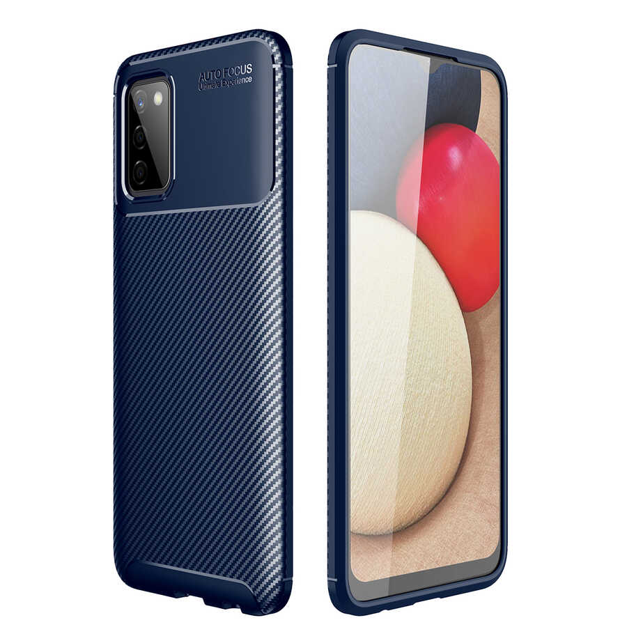 Galaxy A03S Kılıf Zore Negro Silikon Kapak Lacivert