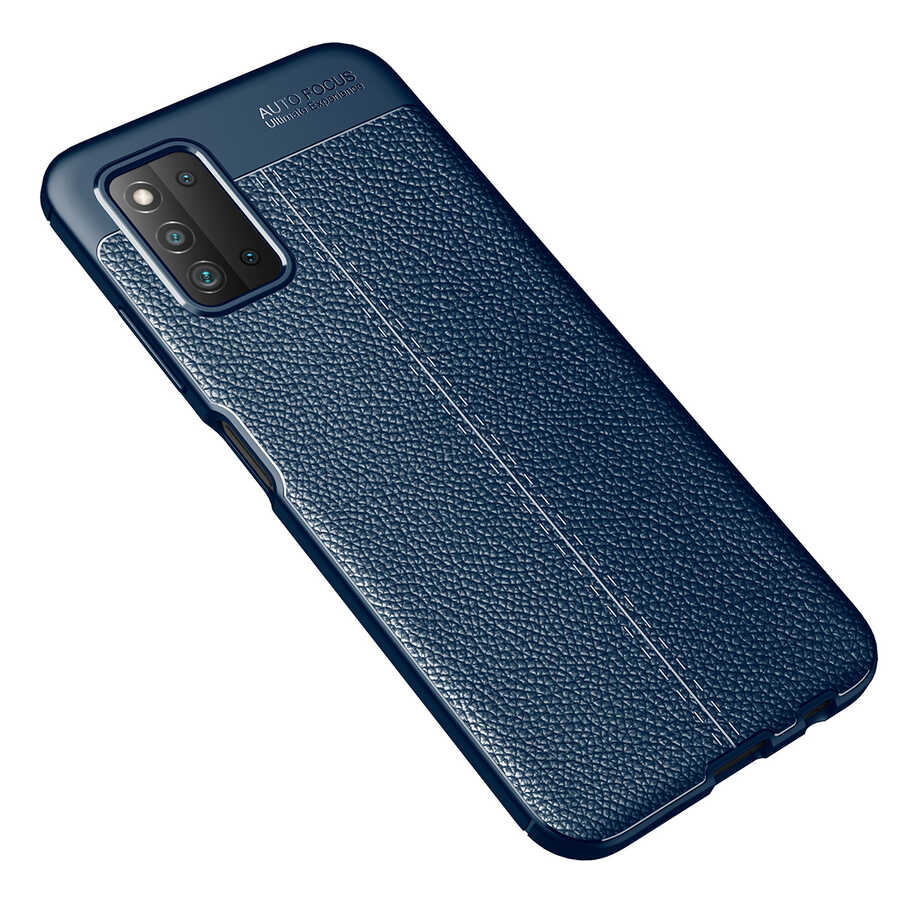 Galaxy A03S Kılıf Zore Niss Silikon Kapak Lacivert