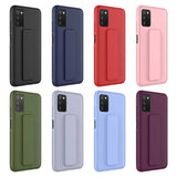 Galaxy A03S Kılıf Zore Qstand Kapak Siyah