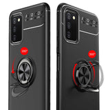 Galaxy A03s Kılıf Zore Ravel Silikon Kapak Siyah-Mavi