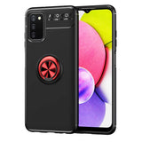 Galaxy A03s Kılıf Zore Ravel Silikon Kapak Siyah-Kırmızı