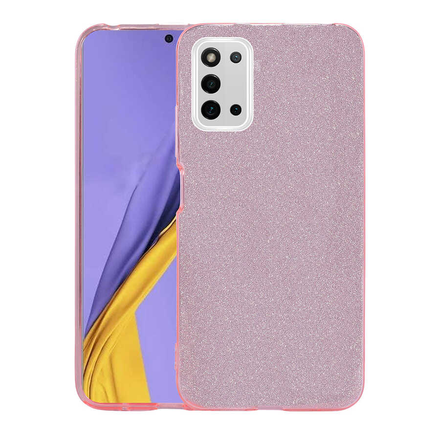 Galaxy A03S Kılıf Zore Shining Silikon Pembe