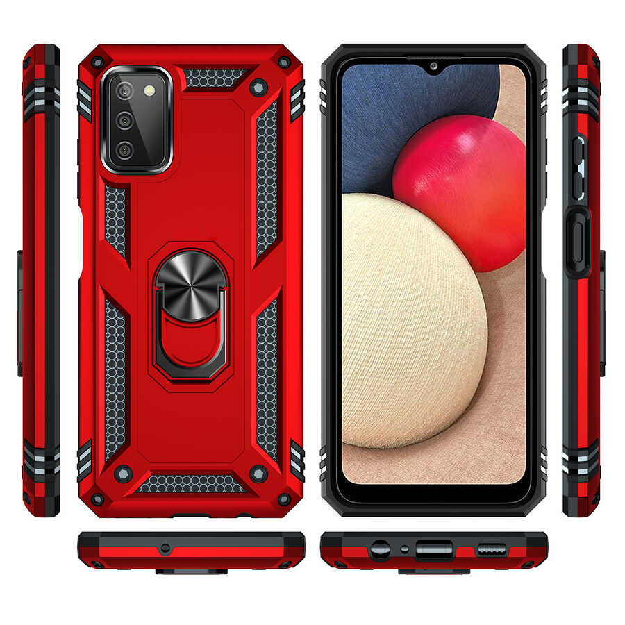 Galaxy A03S Kılıf Zore Vega Kapak Gri