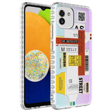 Galaxy A04 Kılıf Airbag Kenarlı Renkli Desenli Silikon Zore Elegans Kapak NO2