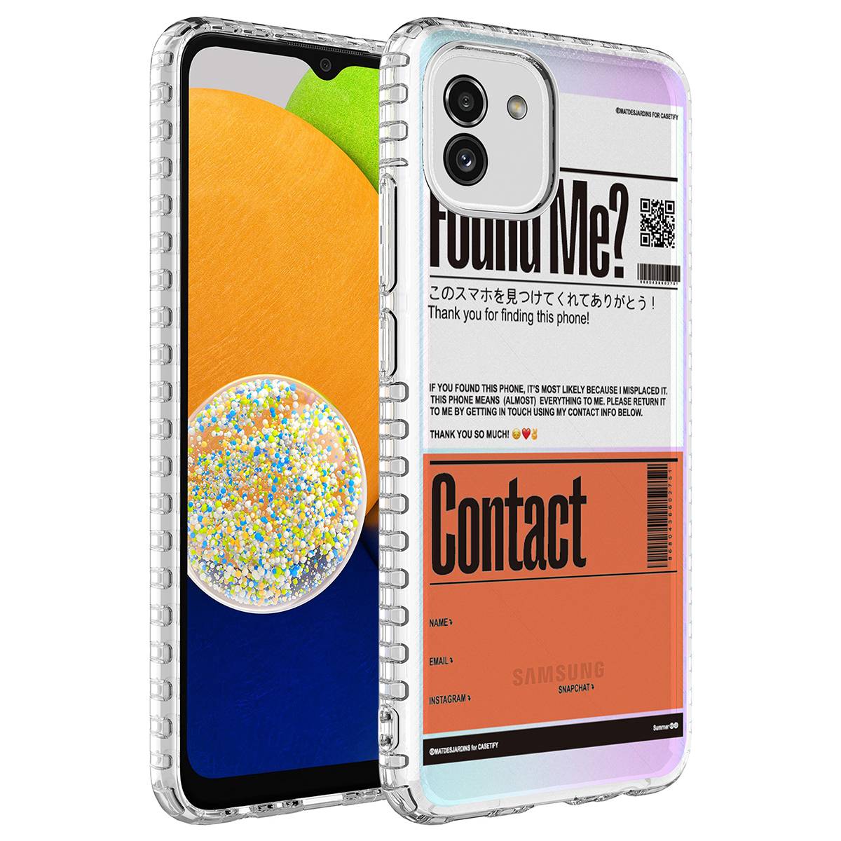 Galaxy A04 Kılıf Airbag Kenarlı Renkli Desenli Silikon Zore Elegans Kapak NO6