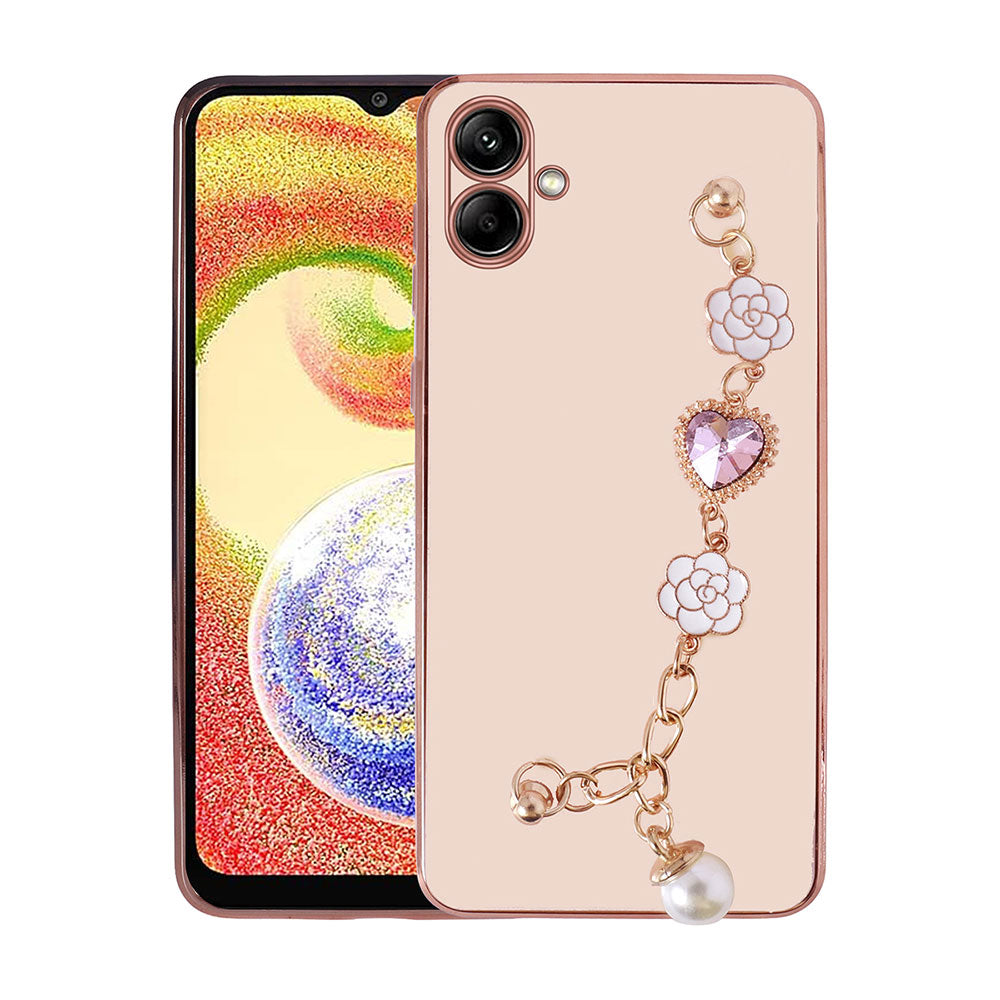 Galaxy A04 Kılıf El Tutamaçlı Kamera Korumalı Zore Taka Silikon Kapak Mor
