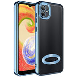 Galaxy A04 Kılıf Kamera Korumalı Logo Gösteren Zore Omega Kapak Sierra Mavi