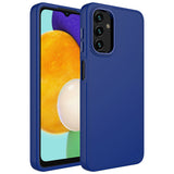 Galaxy A04 Kılıf Metal Çerçeve ve Buton Tasarımlı Silikon Zore Luna Kapak Lacivert