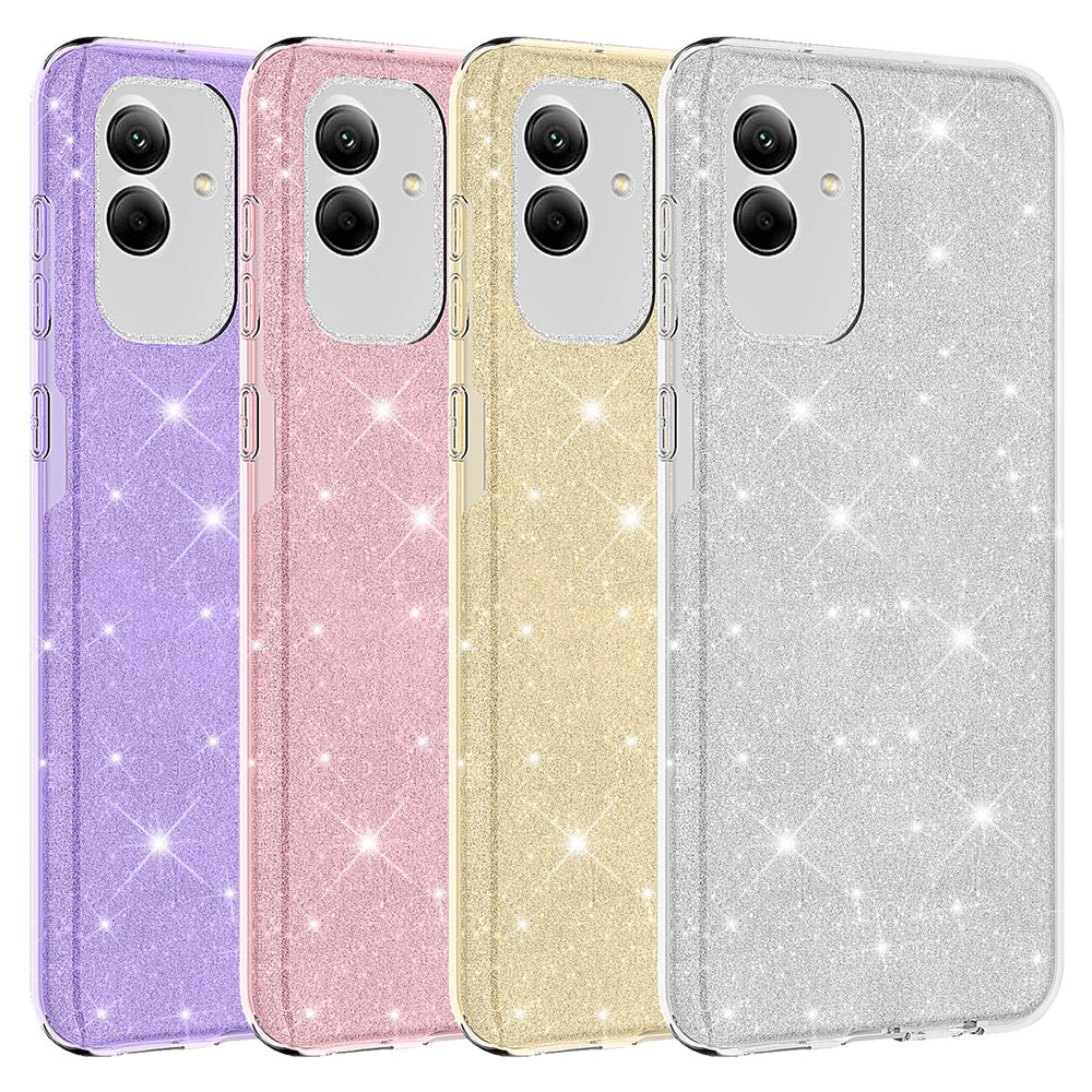 Galaxy A04 Kılıf Zore Shining Silikon Gümüş