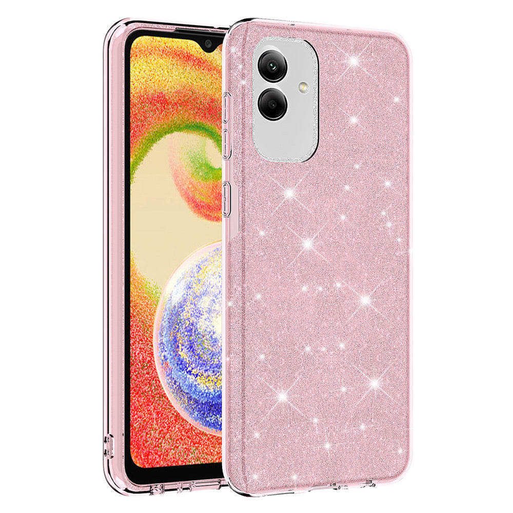Galaxy A04 Kılıf Zore Shining Silikon Gümüş