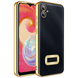 Galaxy A04E Kılıf Kamera Korumalı Logo Gösteren Zore Omega Kapak Gold