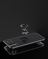 Galaxy A04E Kılıf Zore Ravel Silikon Kapak Siyah-Mavi