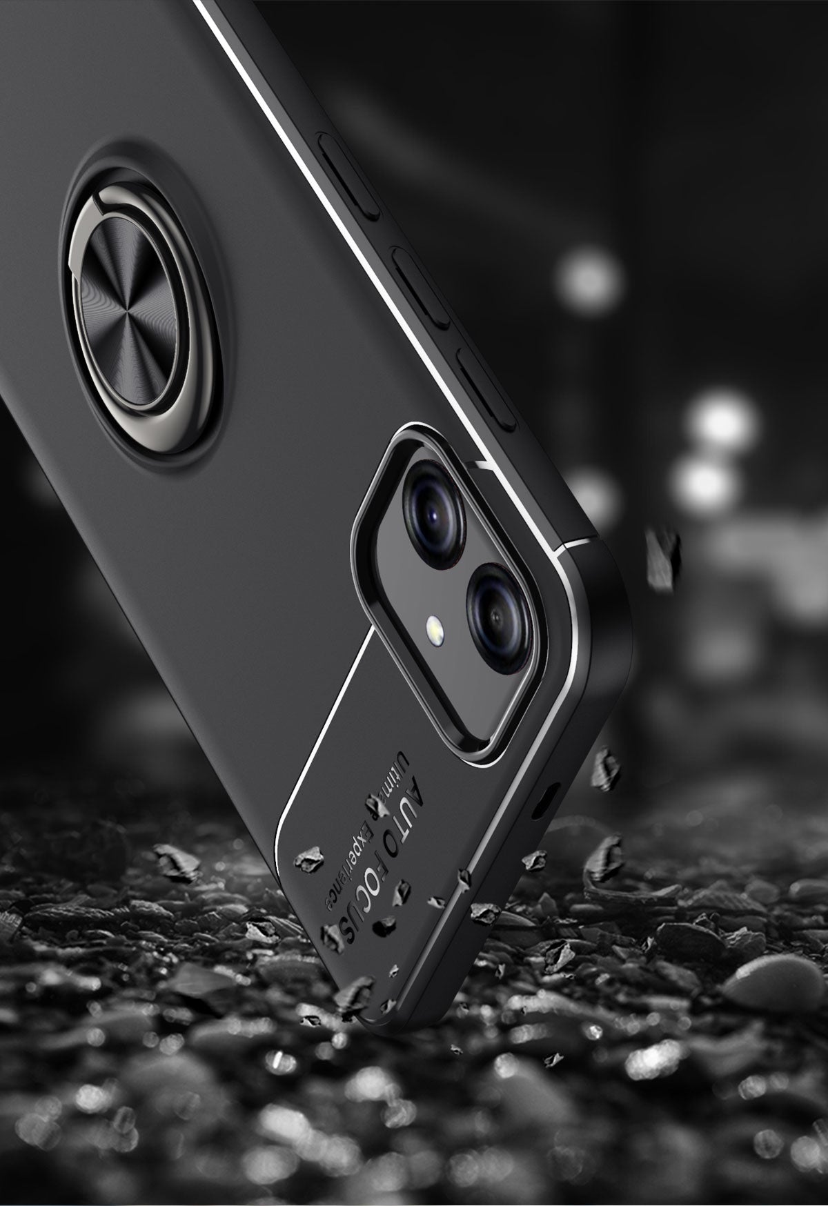 Galaxy A04E Kılıf Zore Ravel Silikon Kapak Siyah