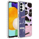 Galaxy A04S Kılıf Airbag Kenarlı Renkli Desenli Silikon Zore Elegans Kapak NO2