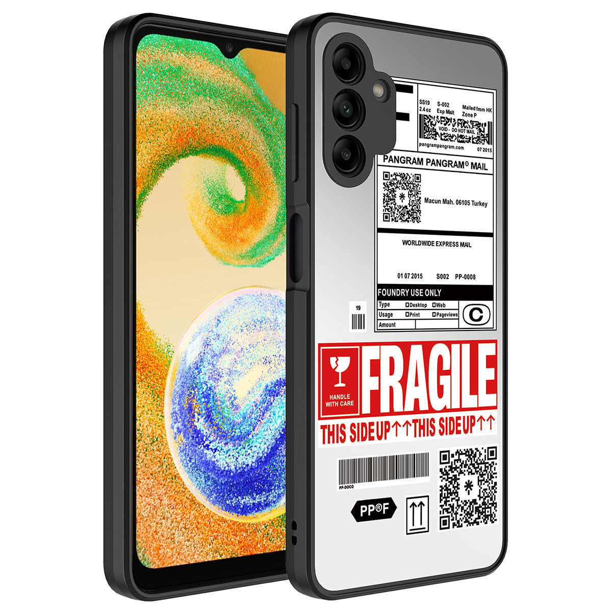 Galaxy A04S Kılıf Aynalı Desenli Kamera Korumalı Parlak Zore Mirror Kapak Fragile