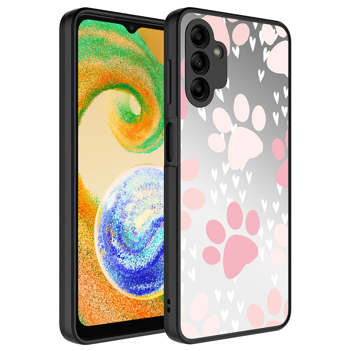 Galaxy A04S Kılıf Aynalı Desenli Kamera Korumalı Parlak Zore Mirror Kapak Pati