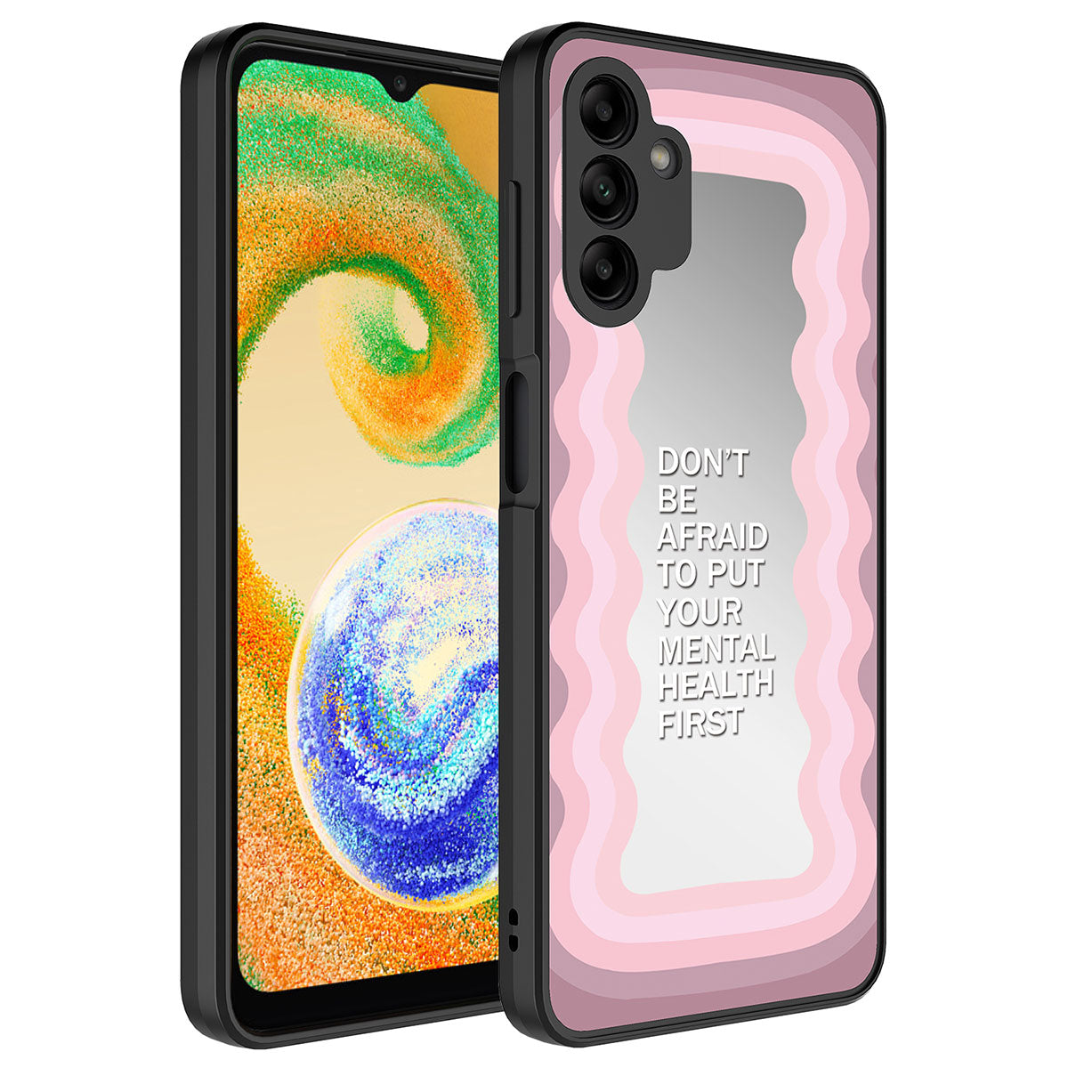 Galaxy A04S Kılıf Aynalı Desenli Kamera Korumalı Parlak Zore Mirror Kapak Ayna