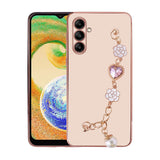 Galaxy A04S Kılıf El Tutamaçlı Kamera Korumalı Zore Taka Silikon Kapak Pembe