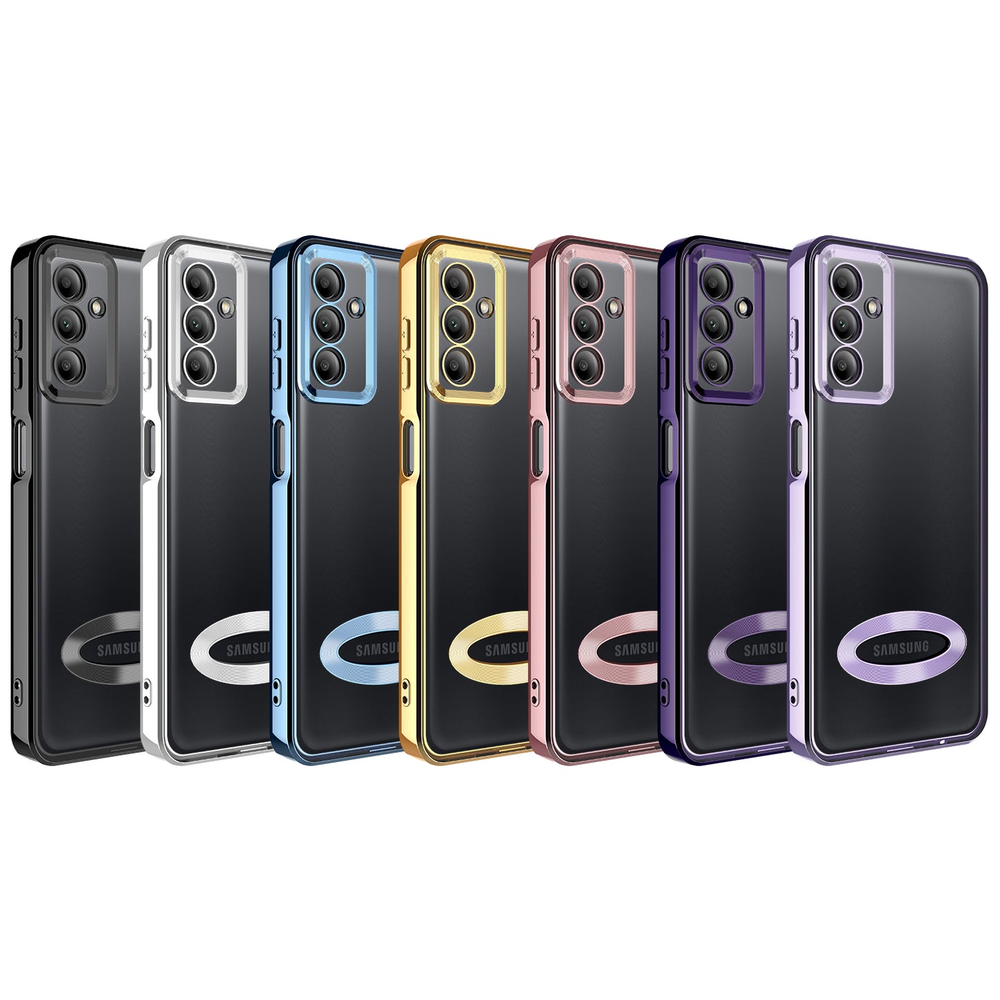 Galaxy A04S Kılıf Kamera Korumalı Logo Gösteren Zore Omega Kapak Siyah