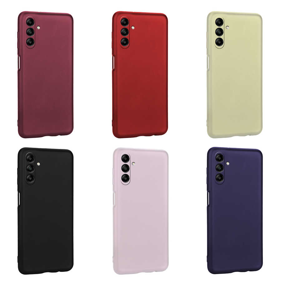 Galaxy A04S Kılıf Zore Premier Silikon Kapak Saks Mavi