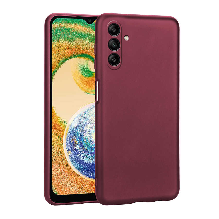 Galaxy A04S Kılıf Zore Premier Silikon Kapak Mürdüm