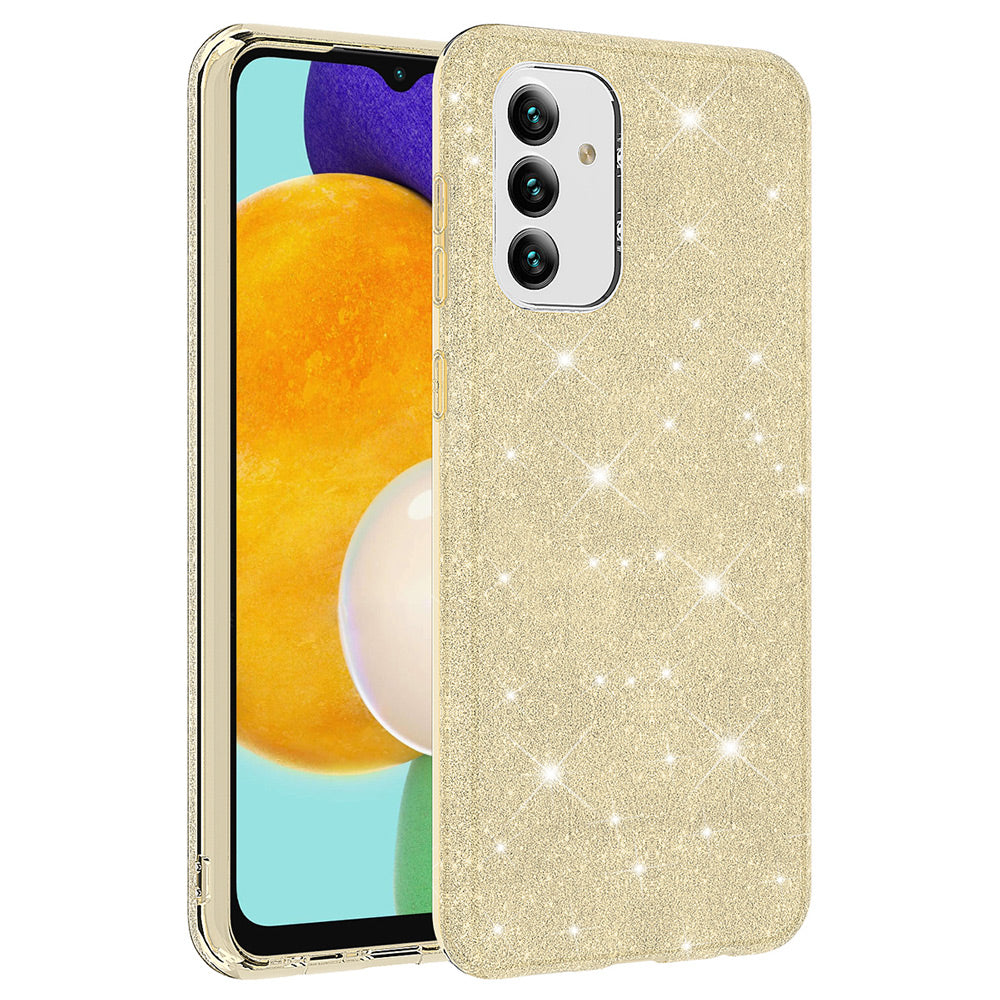 Galaxy A04S Kılıf Zore Shining Silikon Gold