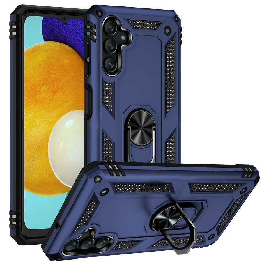 Galaxy A04S Kılıf Zore Vega Kapak Mavi