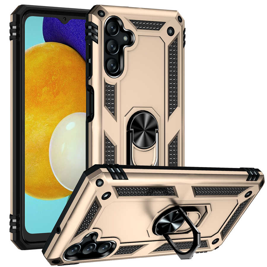 Galaxy A04S Kılıf Zore Vega Kapak Gold