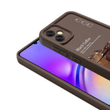 Galaxy A05 Kılıf Kamera Korumalı Baskılı Arka Yüzey Zore Klas Kapak Açık Kahve