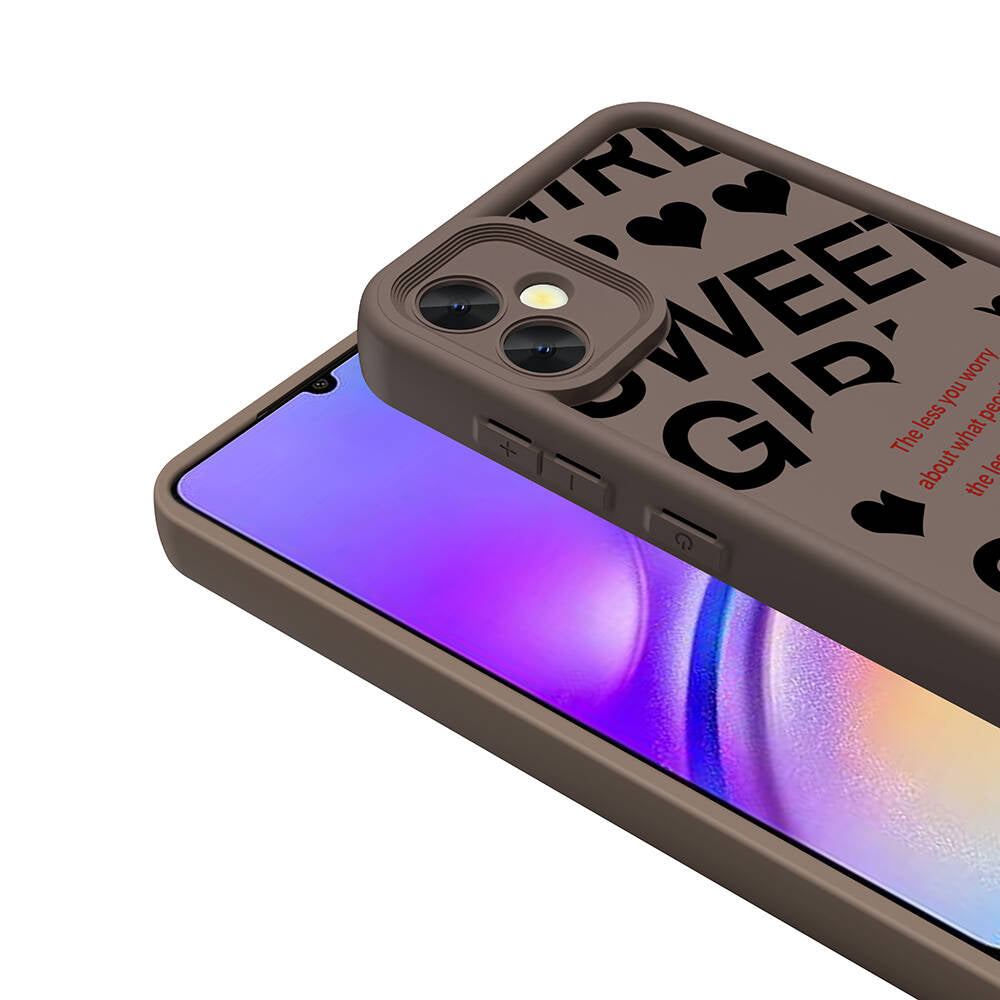 Galaxy A05 Kılıf Kamera Korumalı Baskılı Arka Yüzey Zore Klas Kapak Siyah