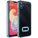 Galaxy A05 Kılıf Kamera Korumalı Logo Gösteren Zore Omega Kapak Gümüş