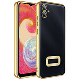 Galaxy A05 Kılıf Kamera Korumalı Logo Gösteren Zore Omega Kapak Gold