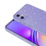 Galaxy A05 Kılıf Kamera Korumalı Simli Lüks Zore Koton Kapak Mor