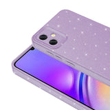 Galaxy A05 Kılıf Kamera Korumalı Simli Lüks Zore Koton Kapak Mor