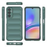 Galaxy A05S Kılıf Esnek TPU Oyuklu Arka Yüzey Tasarımlı Zore Etnik Silikon Kapak Koyu Yeşil
