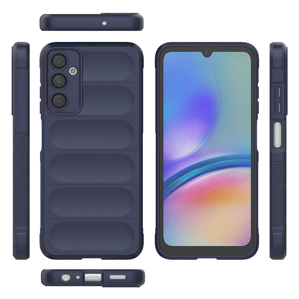 Galaxy A05S Kılıf Esnek TPU Oyuklu Arka Yüzey Tasarımlı Zore Etnik Silikon Kapak Lacivert