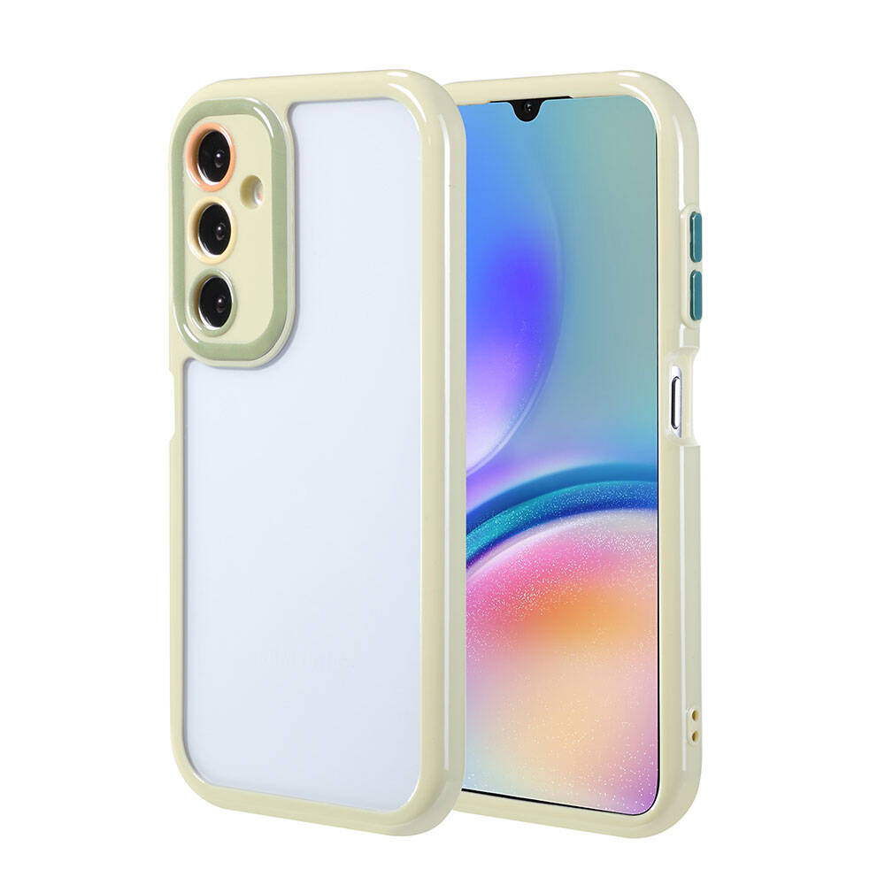 Galaxy A05S Kılıf Kamera Korumalı Renkli Kenar ve Çerçeve Tasarımlı Zore Vitamin Kapak Yeşil
