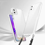 Galaxy A06 Kılıf Airbagli Takılabilir Askı Aparatlı Zore Snap Silikon Kapak Şeffaf