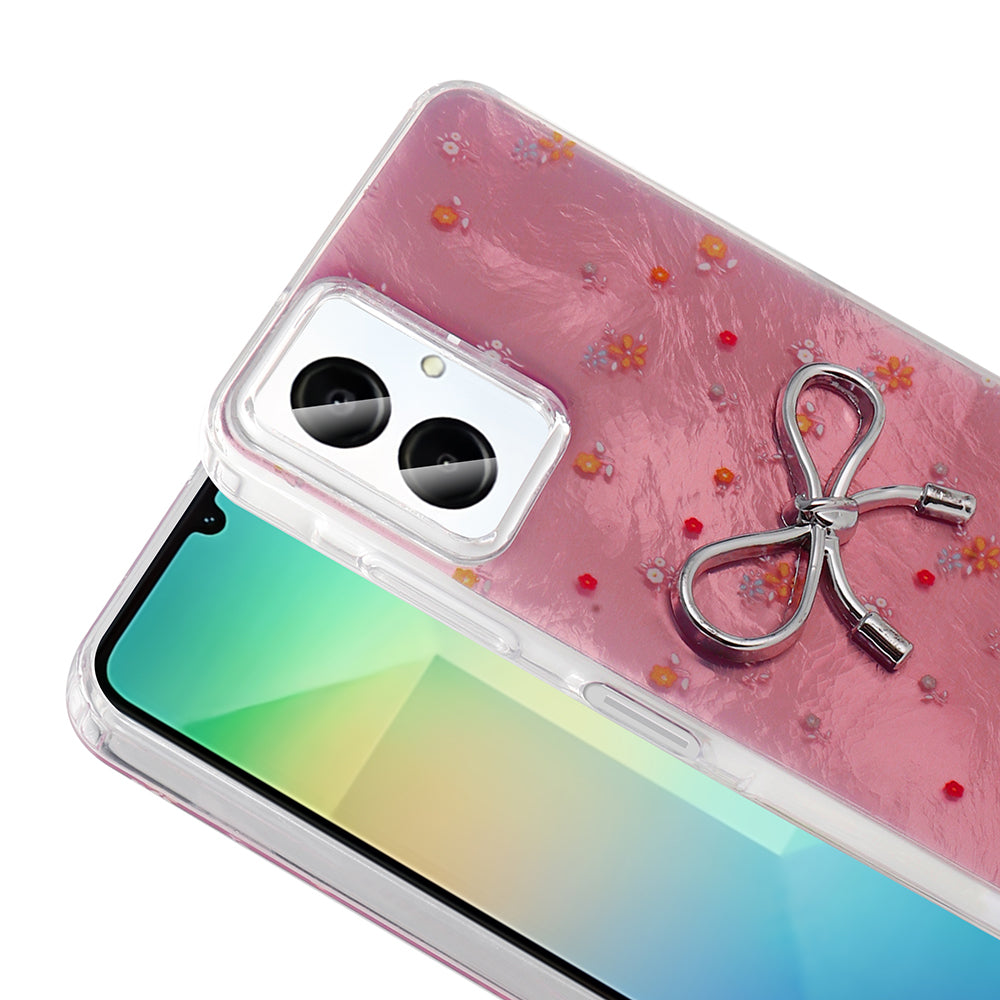 Galaxy A06 Kılıf Kamera Korumalı Figürlü Zore Ponti Silikon Kapak Lila