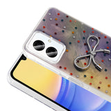 Galaxy A06 Kılıf Kamera Korumalı Figürlü Zore Ponti Silikon Kapak Lila