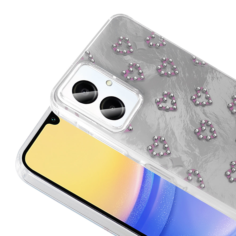 Galaxy A06 Kılıf Kamera Korumalı Figürlü Zore Ponti Silikon Kapak Açık Mavi