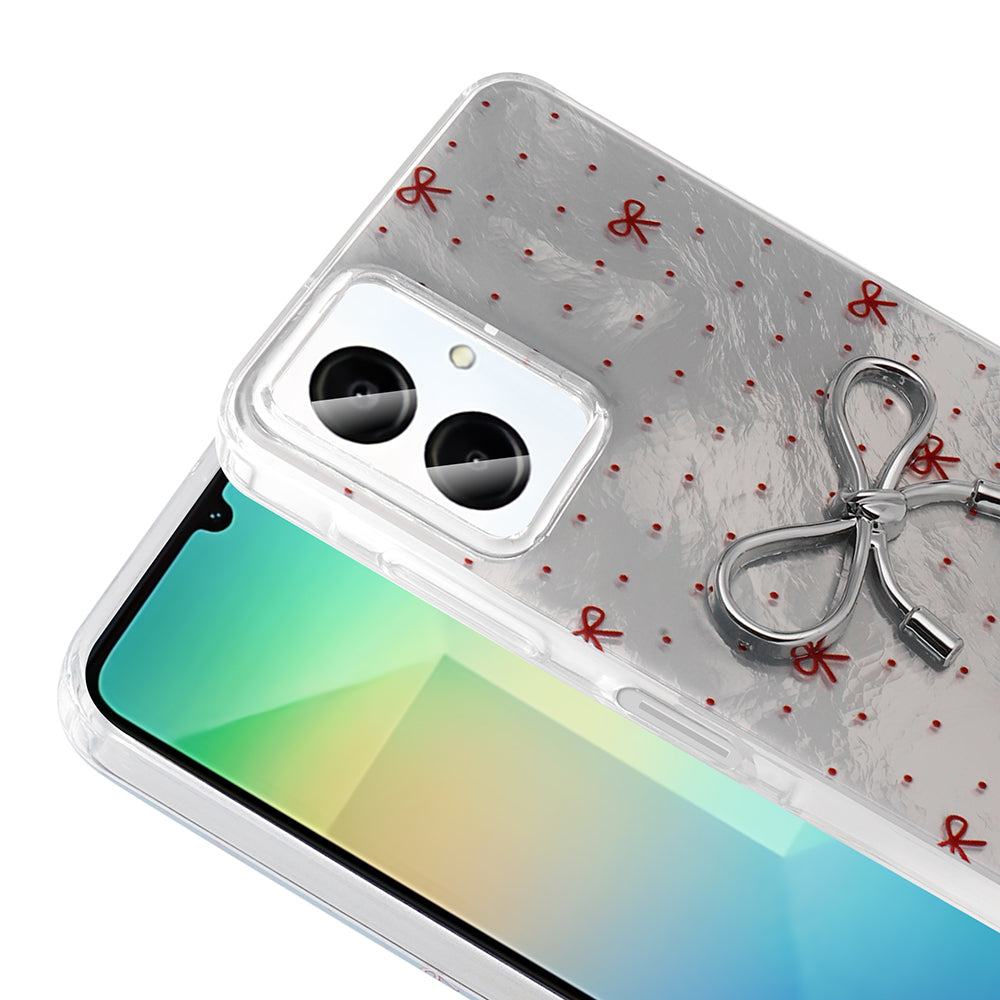 Galaxy A06 Kılıf Kamera Korumalı Figürlü Zore Ponti Silikon Kapak Lila