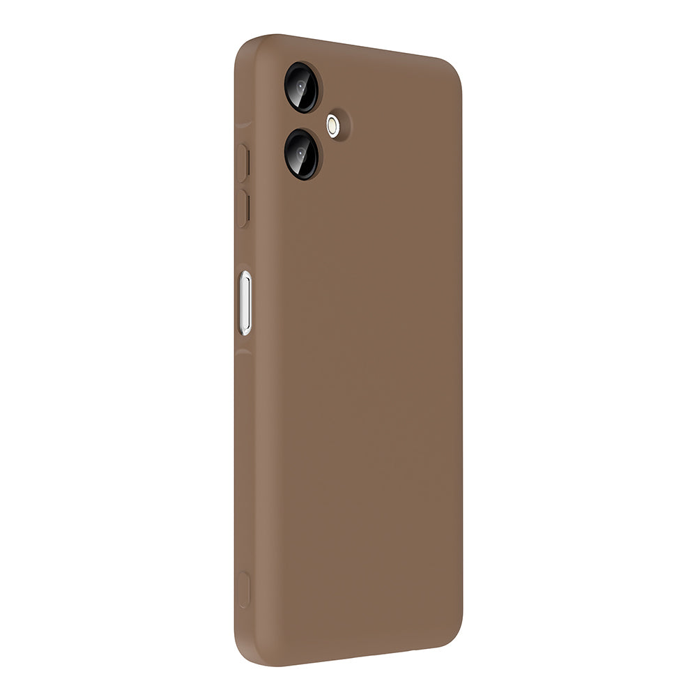 Galaxy A06 Kılıf Kamera Korumalı Kartlık Hazneli Zore Vitra Kapak Kahverengi