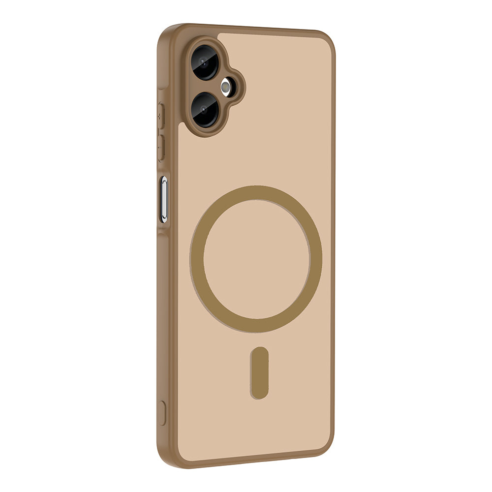 Galaxy A06 Kılıf M-safe Şarj Özellikli Zore Babet Kapak Kahverengi