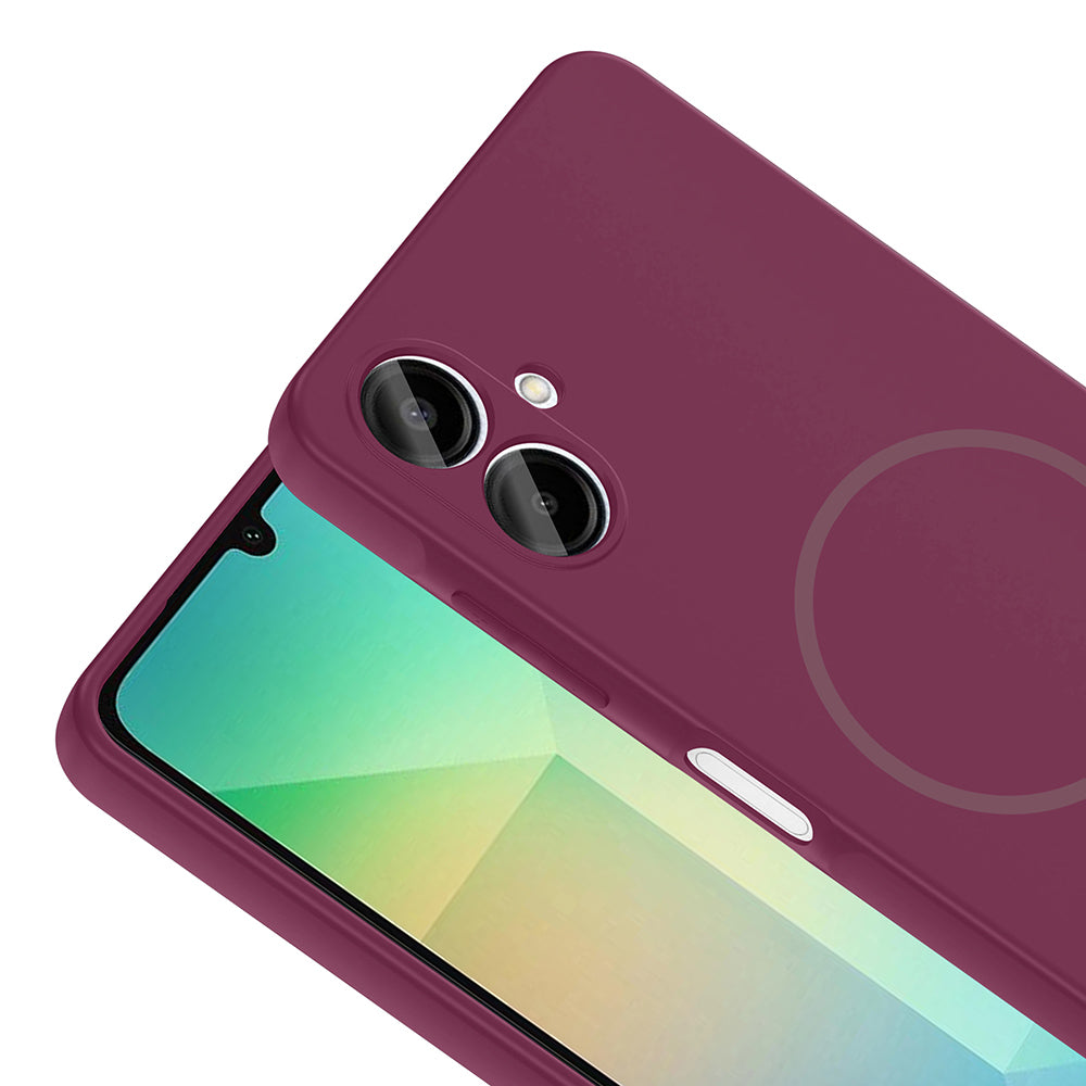 Galaxy A06 Kılıf M-safe Şarj Özellikli Zore Meta Kapak Kahverengi