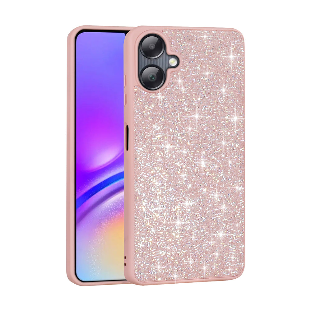 Galaxy A06 Kılıf Parlak Taşlı Tasarım Zore Pırlanta Kapak Pembe